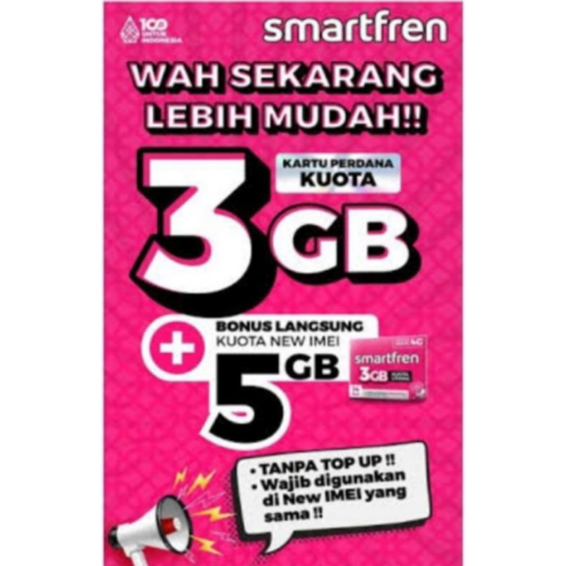 Jual KARTU PERDANA SMARTFREND 3GB 5gb NASIONAL 2026 Shopee Indonesia