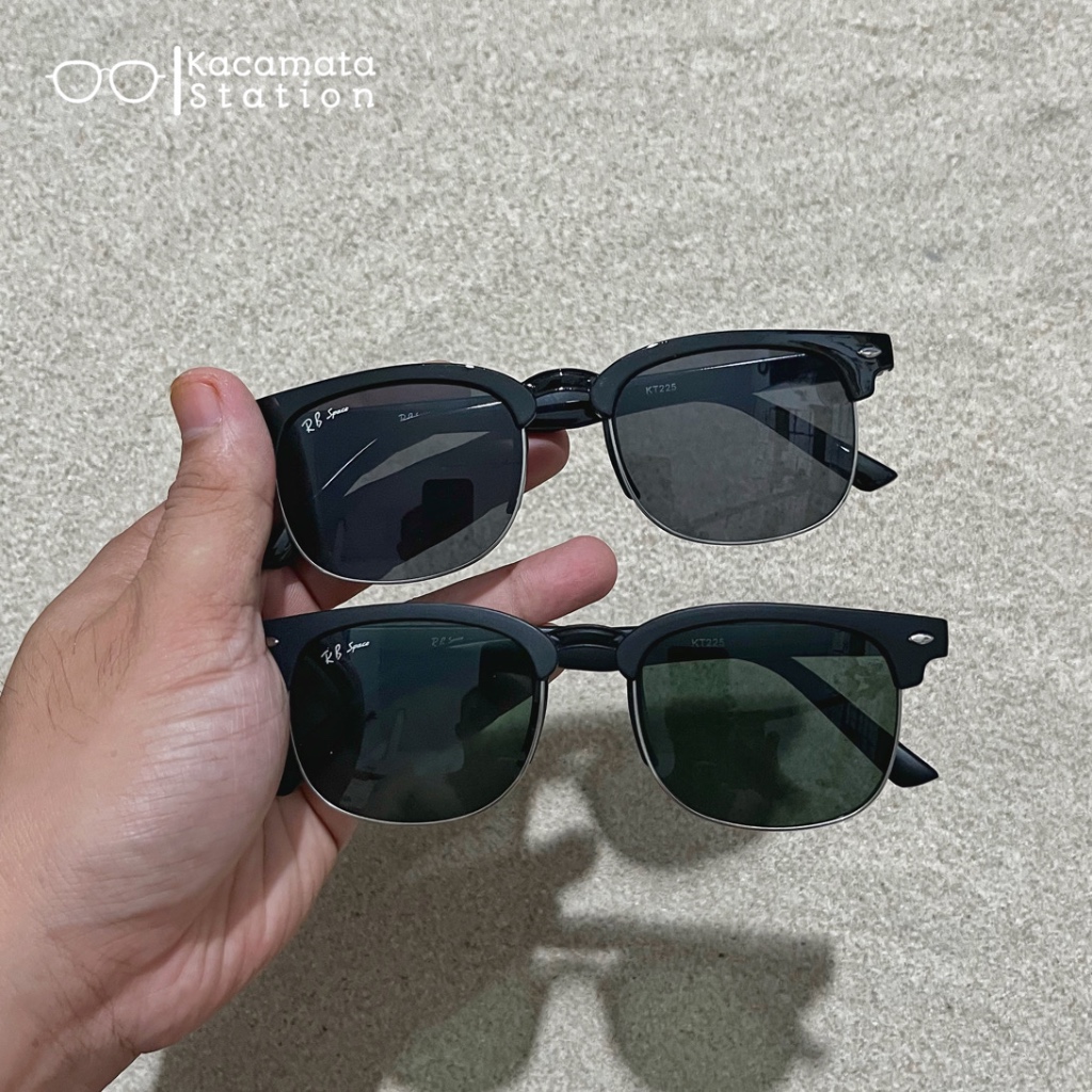 Jual K Kacamata Hitam Clubmaster Half Sungglasses Vintage Retro