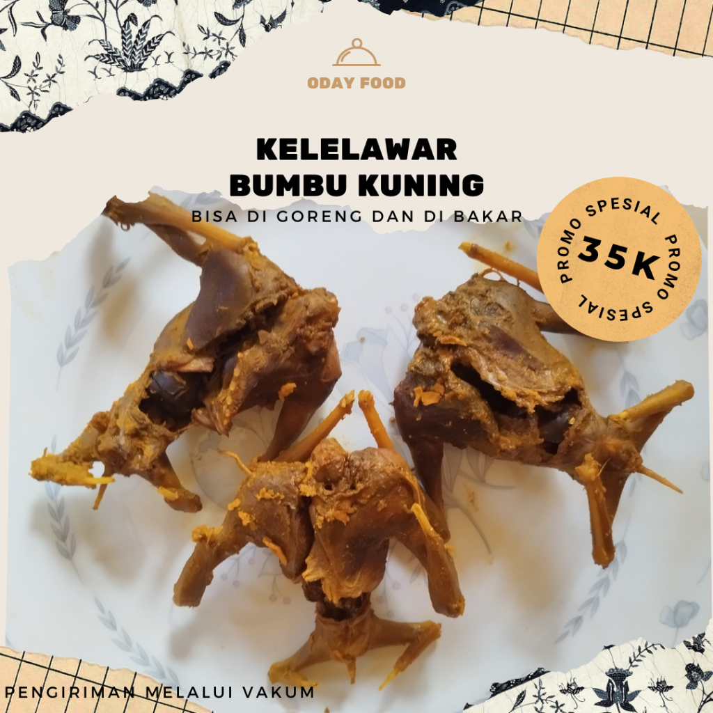 Jual Daging Kelelawar Kelapa Atau Codot Ungkeb Siap Goreng Dan Bakar