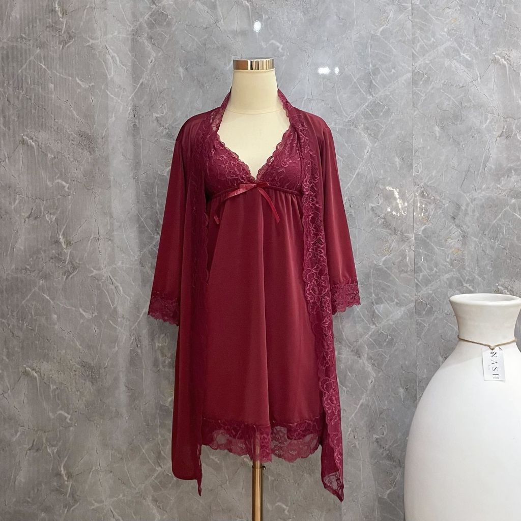 Jual Natalie S Xl Sexy Lingerie Dress Kimono Wainodshop Shopee