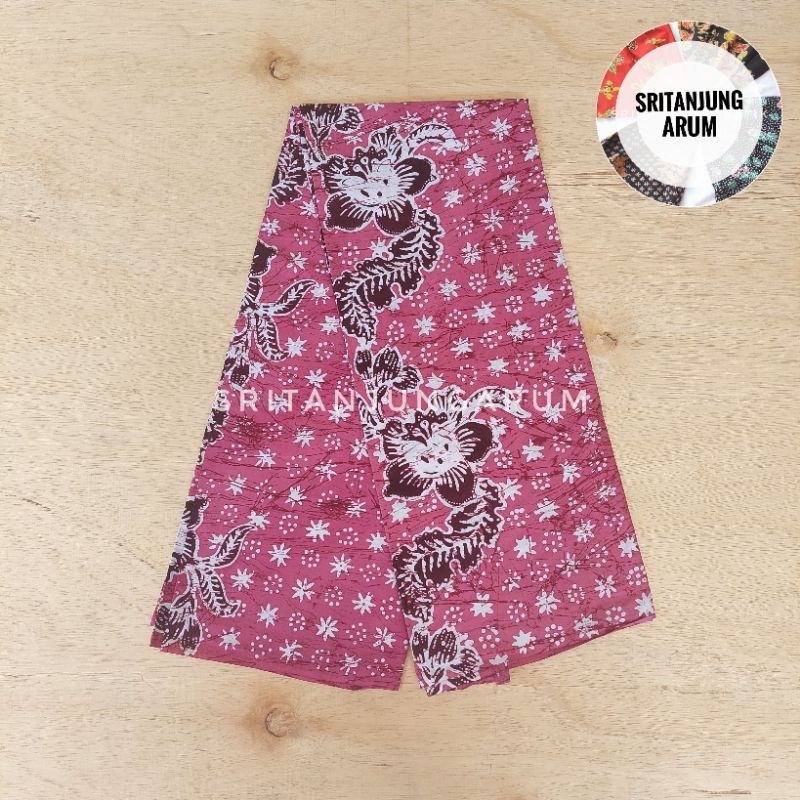 Jual Kain Batik Premium Katun Batik Banyuwangi Semi Pink Motif Bunga