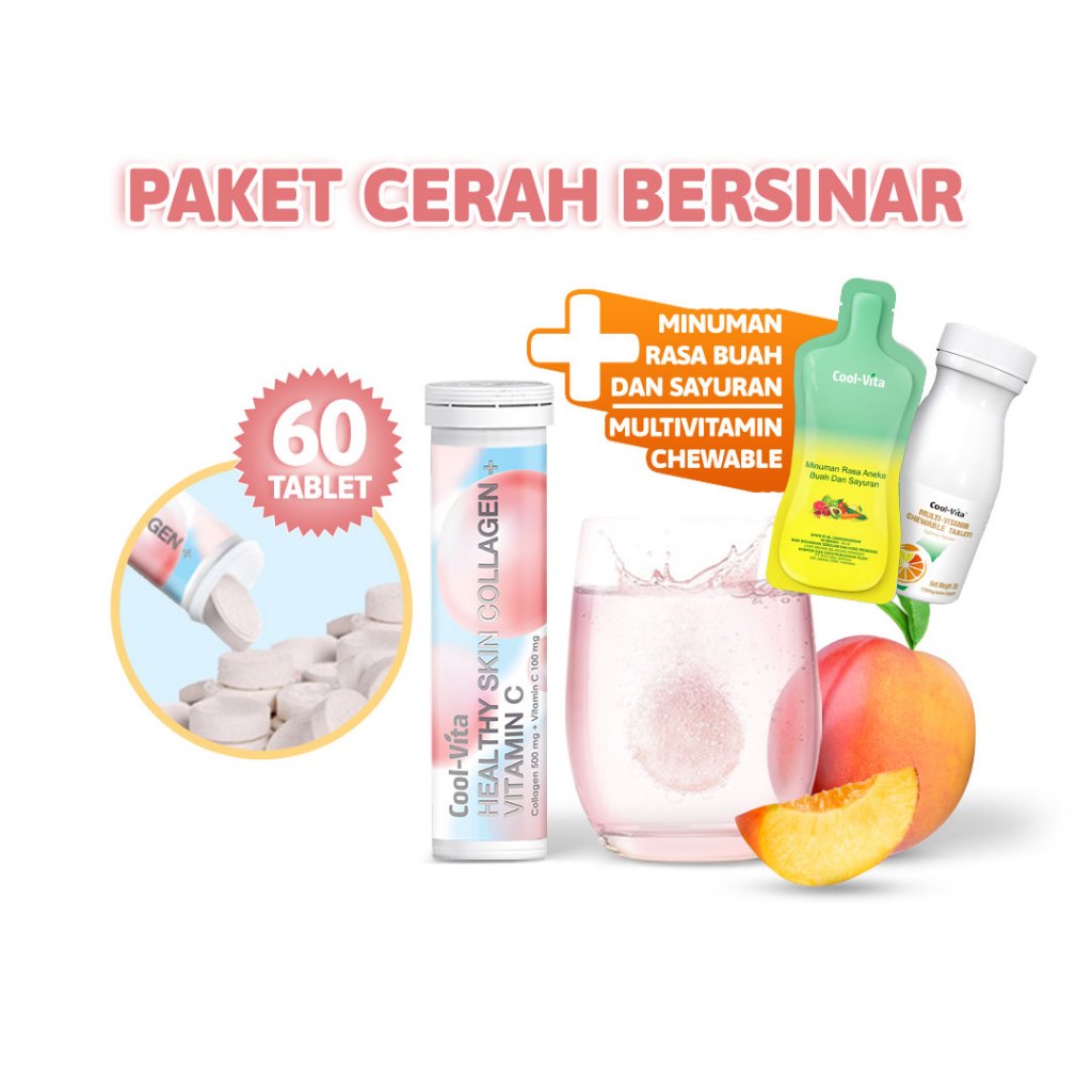 Jual LIVE Cool Vita Collagen Paket Cerah Bersinar 60 Tablet Kolagen