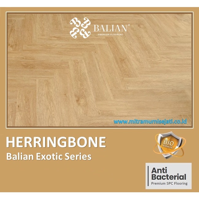 Jual Lantai Vinyl Balian Spc Flooring Duralux Herringbone Shopee