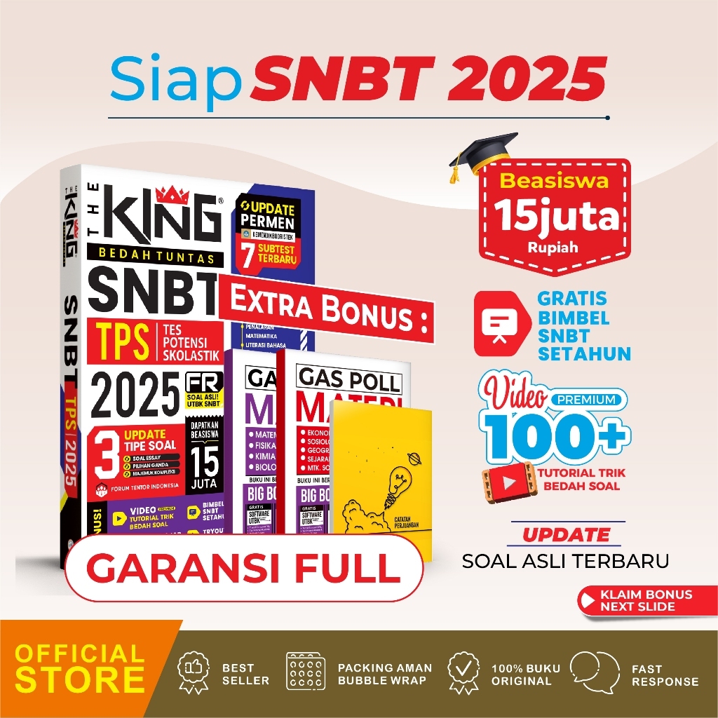 Jual Buku Snbt The King Bedah Tuntas Soal Dan Materi Tps Snbt