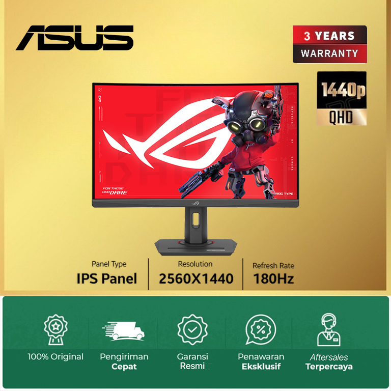 Jual Monitor LED ASUS ROG Strix XG27WCS Gaming Curved QHD 180Hz 27