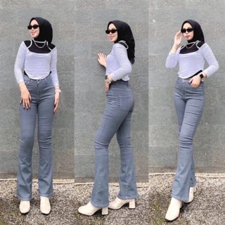 Jual Celana Cutbray Jeans Wanita Highwaist Cutbray Jeans Celana Cutbray