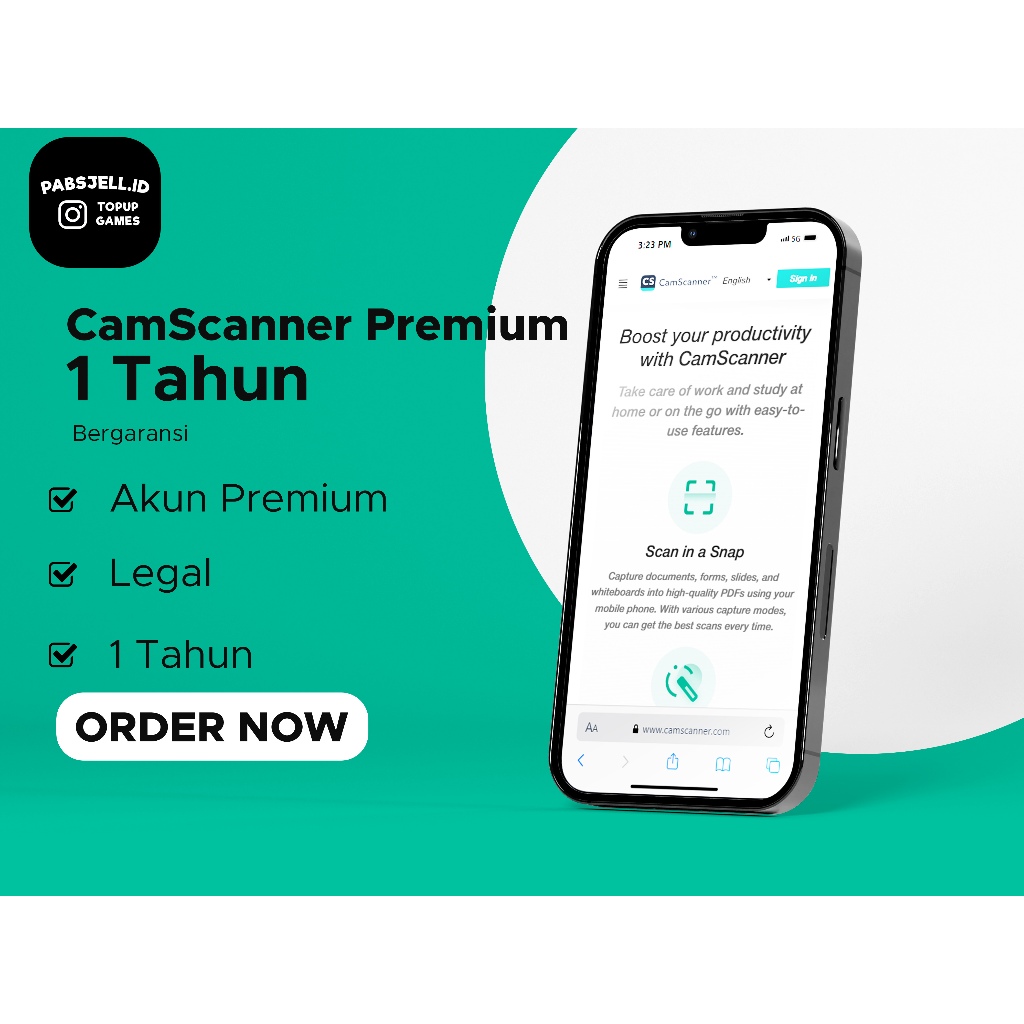 Jual Aplikasi Camscanner Premium Tahun Pdf Scanner Ios Android