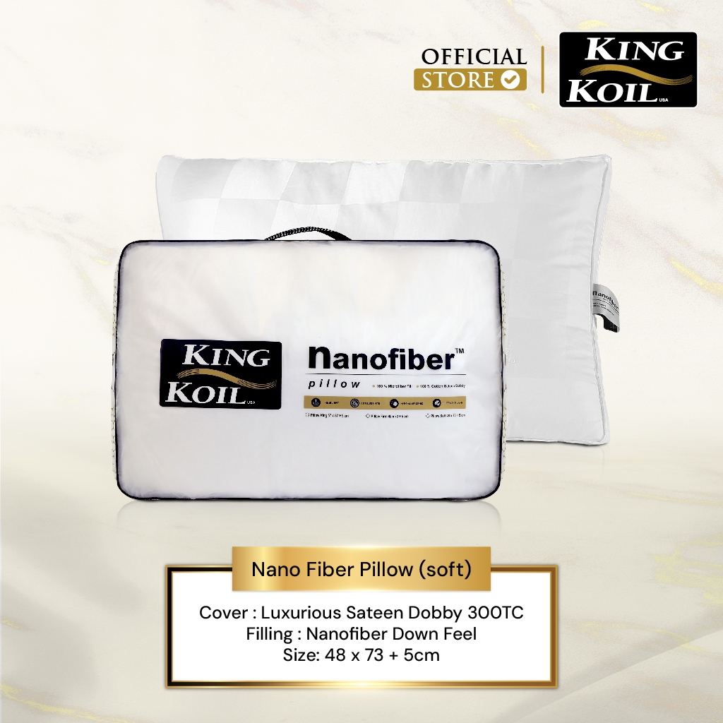 Jual King Koil Nano Fiber Pillow Soft Exclusive Campaign Shopee