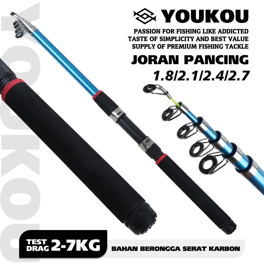 Jual YOUKOU Joran Pancing Real Pancing Murah Portable Carbon Fiber