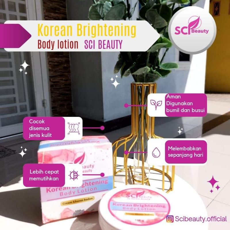 Jual Korean Brightening Sci Beauty Body Lotin Pemutih Viral Shopee