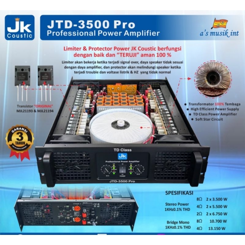 Jual POWER JK COUSTIC JTD 3500 PRO Shopee Indonesia