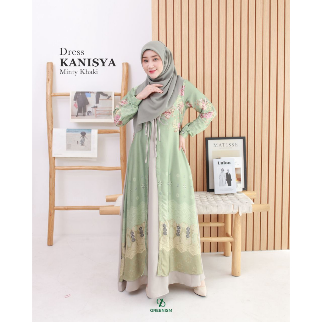 Jual KANISYA Dress By Greenism Gamis Only Shopee Indonesia