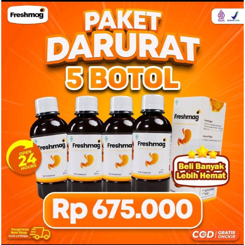 Jual Freshmag Original Isi 200 Ml Paket 5 Botol Shopee Indonesia