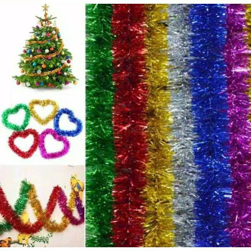 Jual SLINGER TINSEL SLINGER NATAL GARLAND TINSEL HIASAN NATAL Shopee