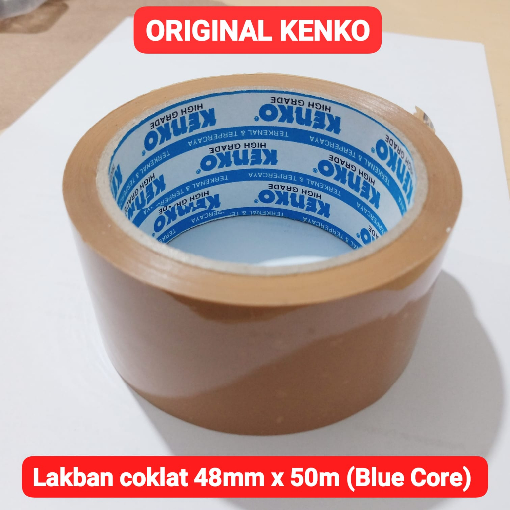 Jual Lakban KENKO BENING COKLAT FRAGILE Opp Tape Selotip Perekat Merk