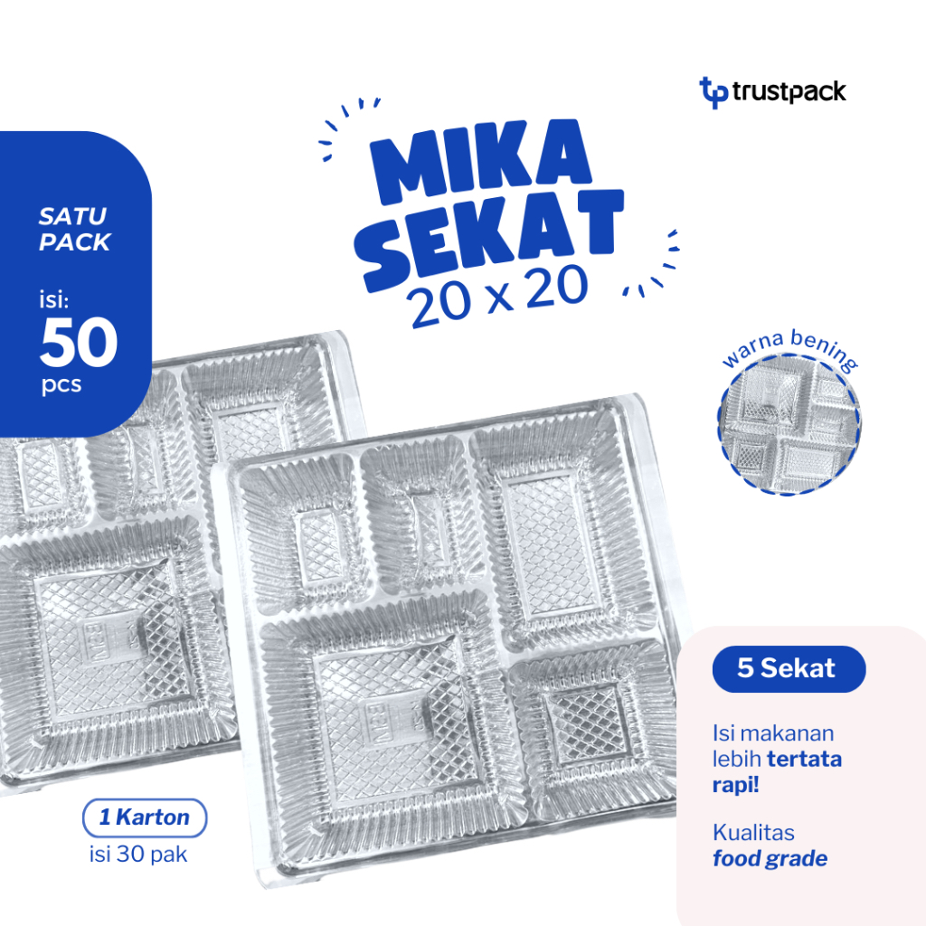 Jual MIKA SEKAT DUS NASI DALEMAN DUS NASI 20x20 Isi 50 Pcs Shopee