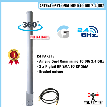 Jual Antena Wifi Gnet Omni Mimo 10 DBi 2 4 Ghz Polarisasi 360 Derajat