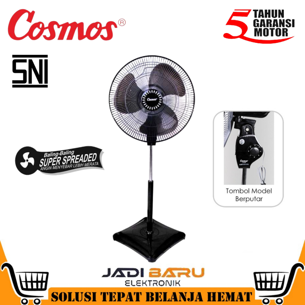 Jual READY COD KIPAS ANGIN STAND FAN KIPAS BERDIRI COSMOS 16SDB