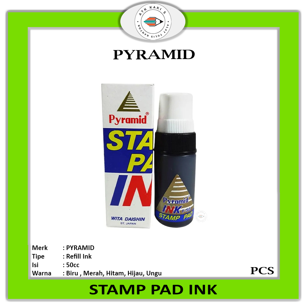 Jual PYRAMID Tinta Stempel Refill Stamp Pad Ink Pcs Shopee