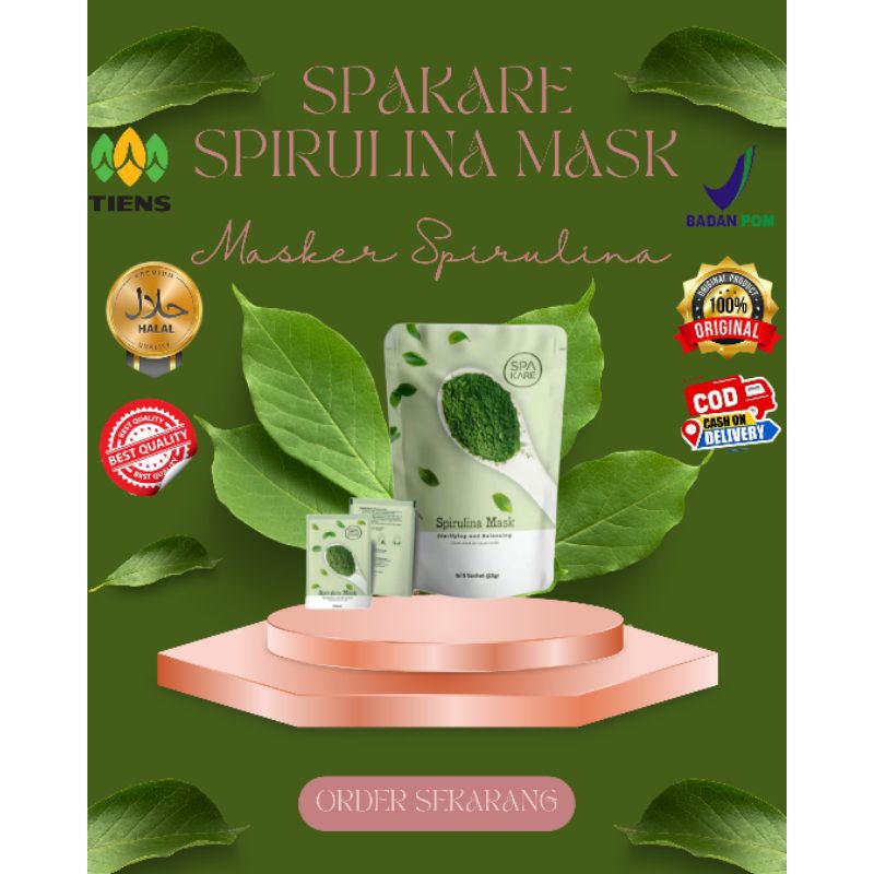 Jual Masker SPACARE Spirulina Mask 100 Asli Original 1 Poch Isi 5