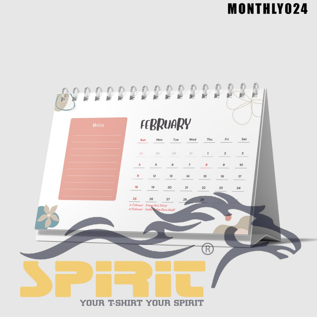 Jual Kalender Meja Tahun Monthly I Kalender Duduk Murah Kekinian