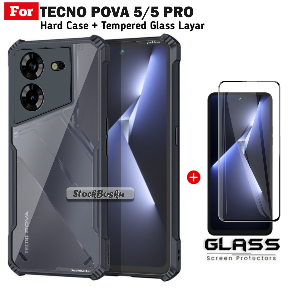 Jual Paket Case Tecno Pova Pro Shockproof Fusion Armor Free Anti