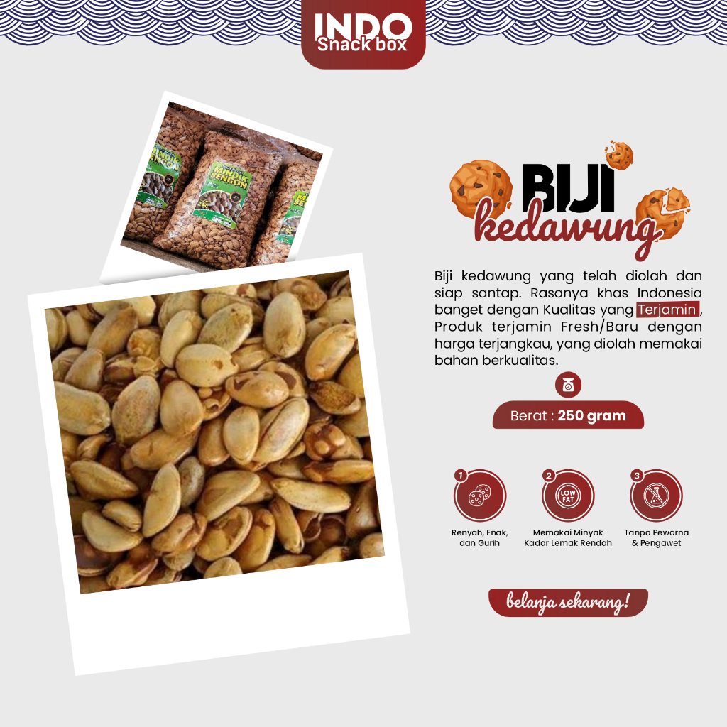 Jual Biji Kedawung Matang Gr Cemilan Sehat Siap Makan Shopee