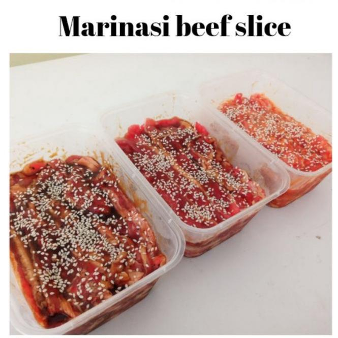 Jual Marinasi Beef Slice Daging Sapi Berbumbu 500gram Halal Varian