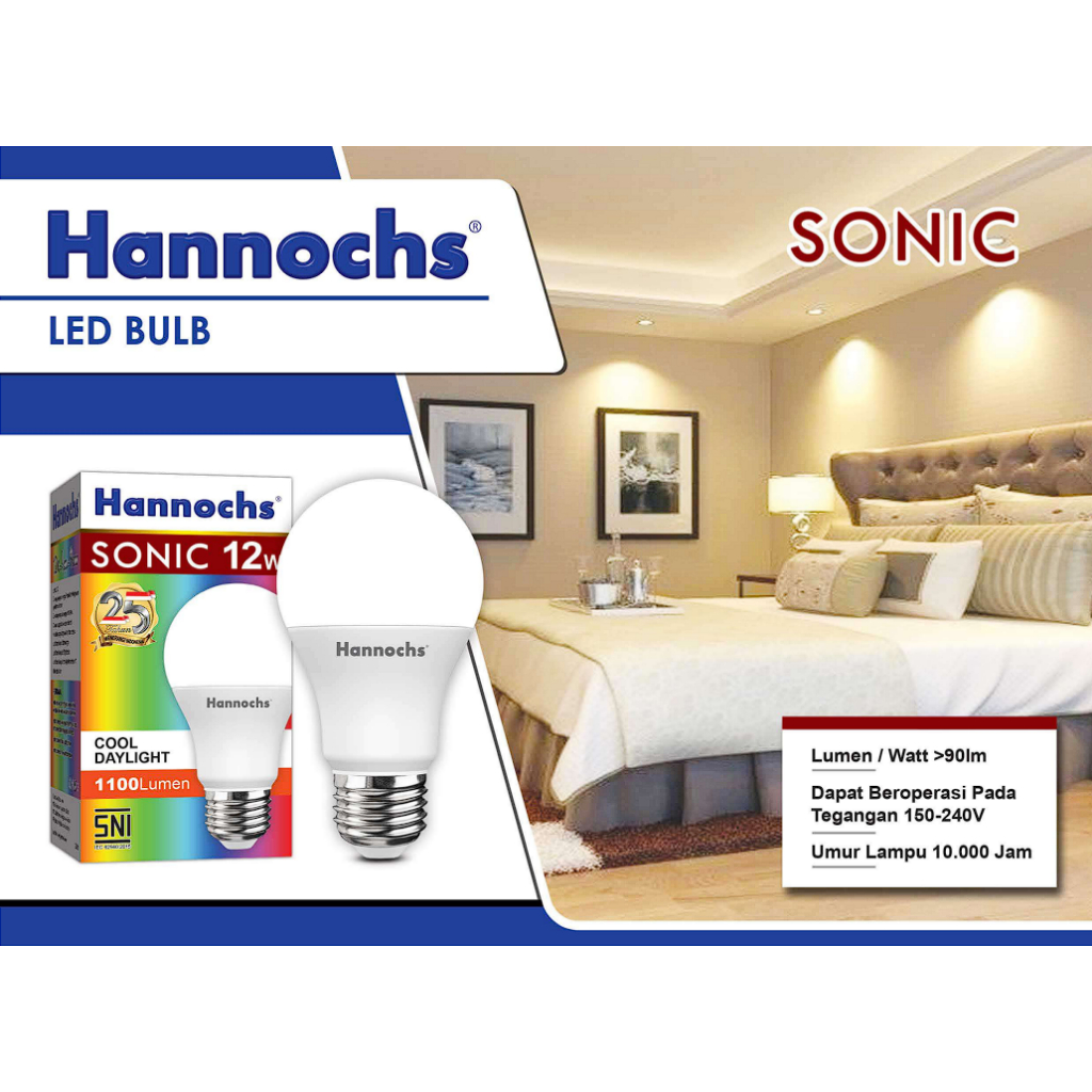 Jual Lampu Led Hannochs Sonic Watt Sampai Watt Shopee Indonesia