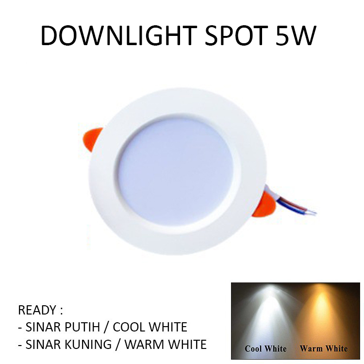 Jual Cod Lampu Downlight Plafon Watt Warna Sinar Kuning Warm