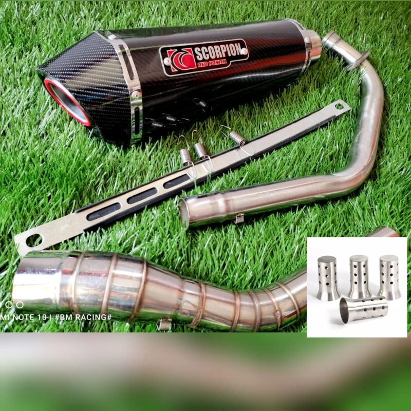 Jual Knalpot Racing Scorpion Bas Adem Untuk Vixion Cbr Mx Fu R Bison