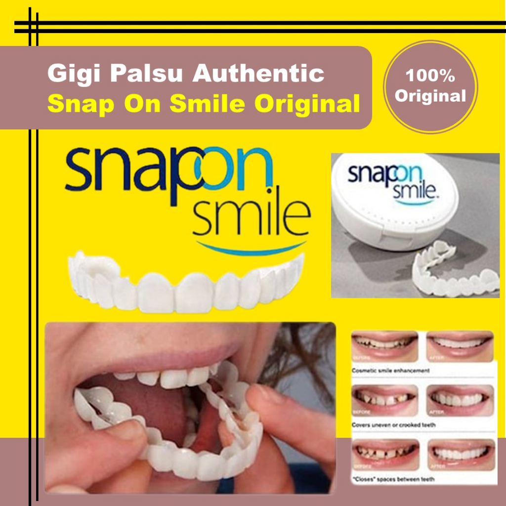 Jual Gigi Palsu Instan 1 Set Atas Bawah Snap On Smile 100 Original