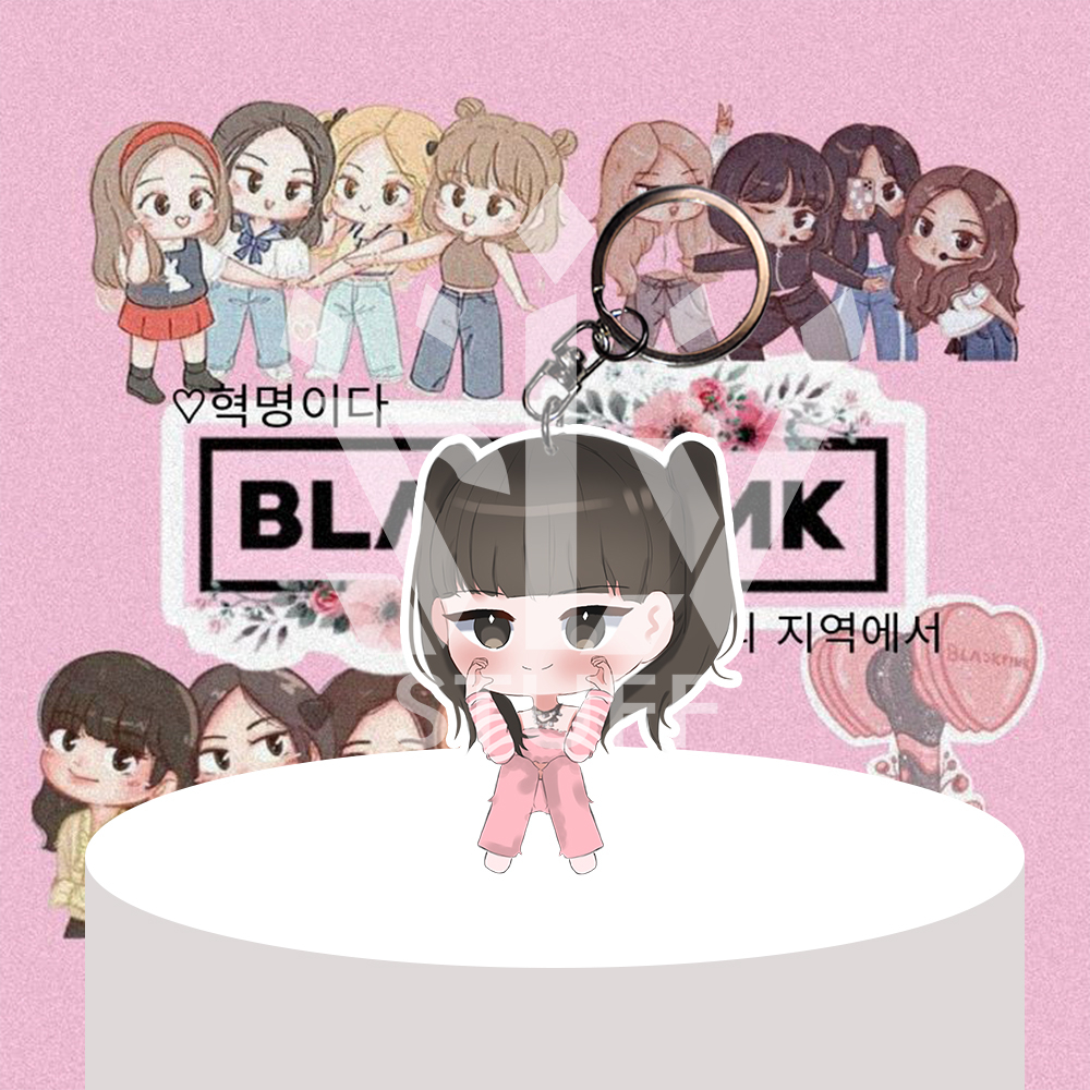 Jual Gantungan Kunci Chibi Blackpink Ganci Akrilik Keychain