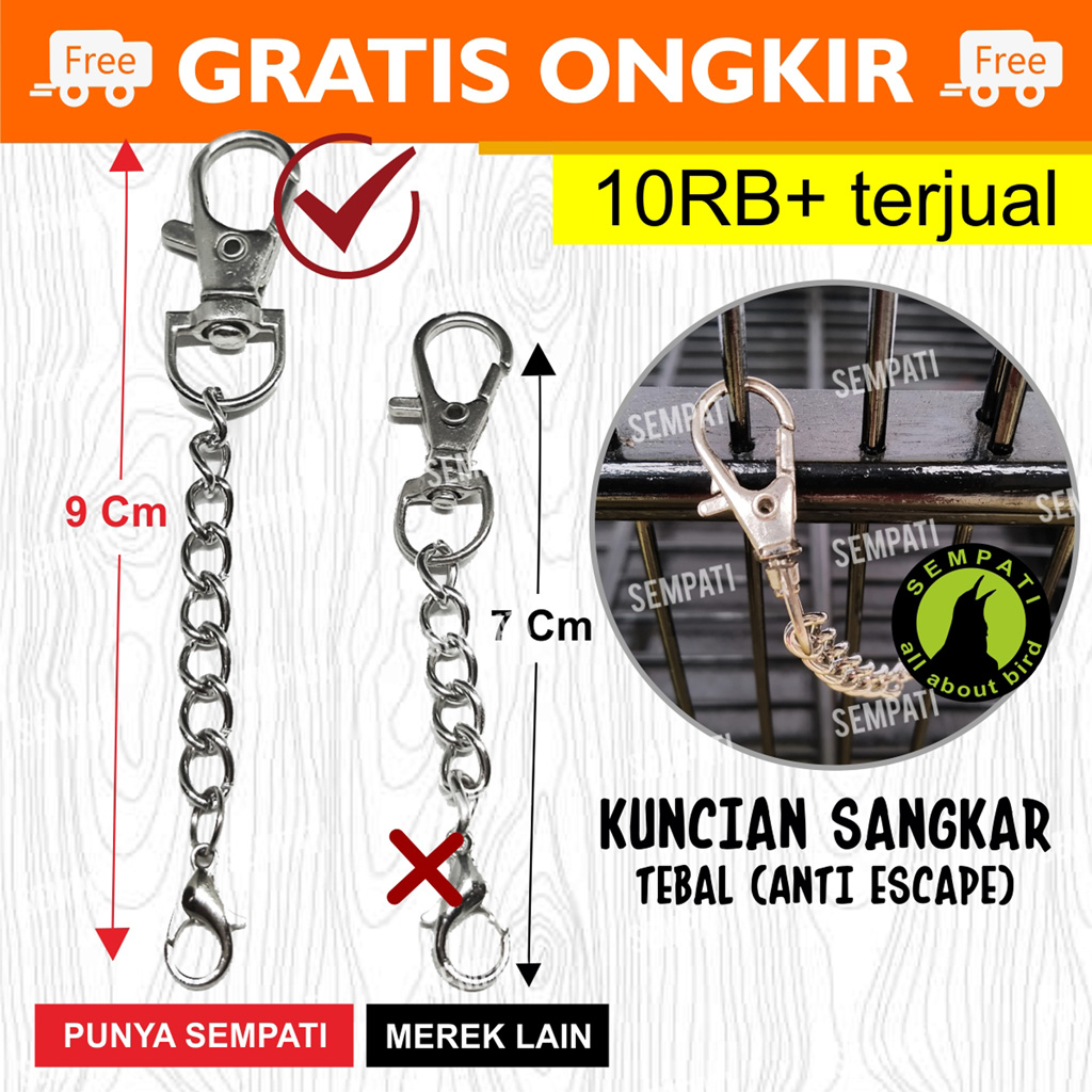 Jual Sempati Rantai Kunci Besi Pengaman Gembok Pintu Sangkar Kandang