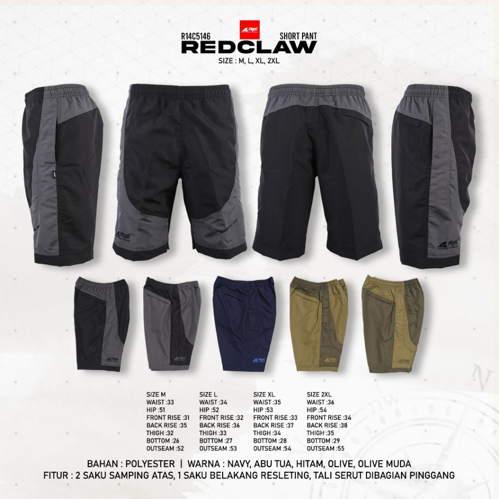 Jual Celana Pendek Pria Redclaw Arei Outdoorgear Shopee Indonesia