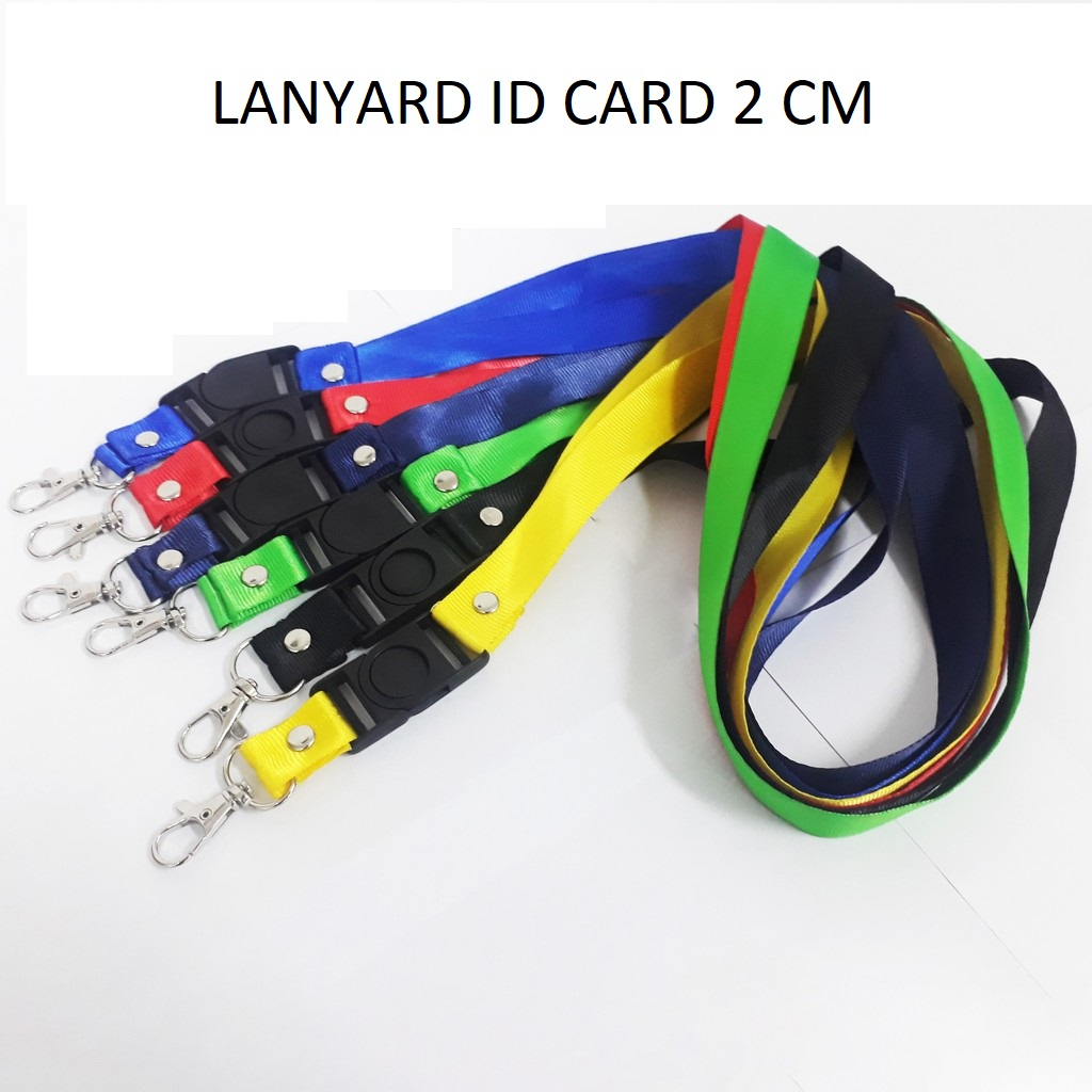 Jual Lanyard Tali Id Card Polos Ukuran Cm Bahan Nylon Stopper