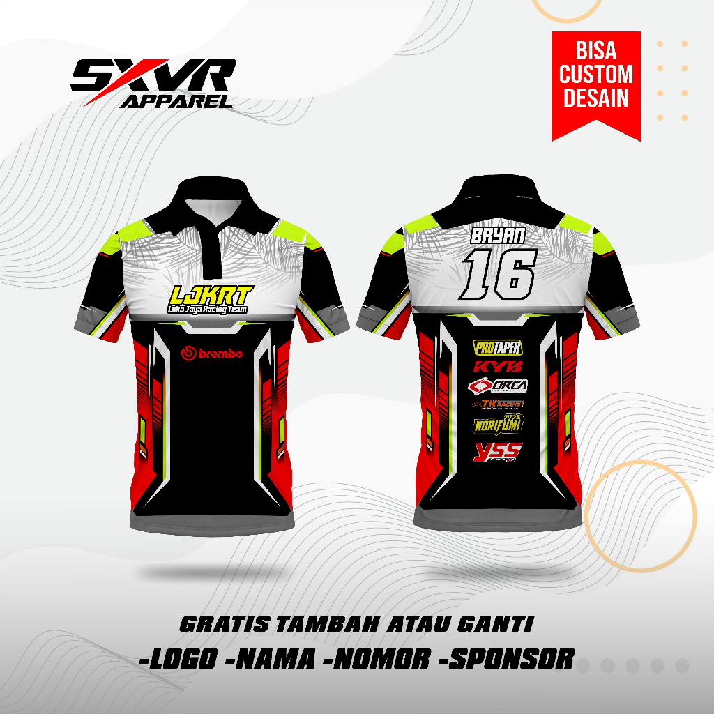 Jual Jersey Racing Custom Berkerah Bisa Custom Desain Shopee Indonesia