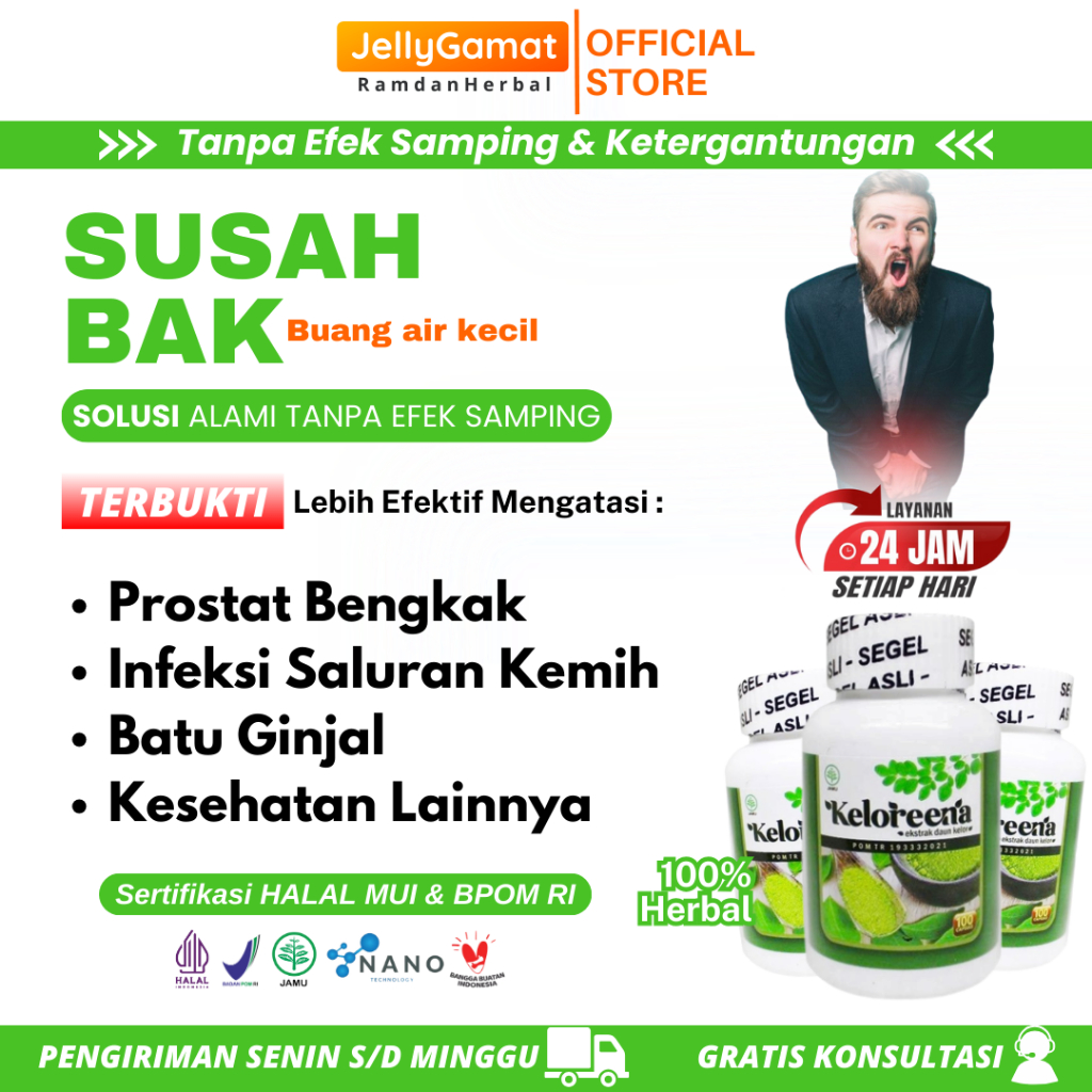 Jual Obat Susah Buang Air Kecil Pembengkakan Prostat Bengkak Infeksi