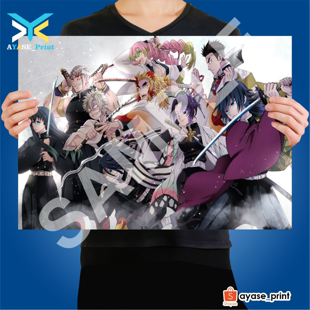 Jual Poster Anime Demon Slayer Hiasan Dinding Anime Kimetsu No Yaiba