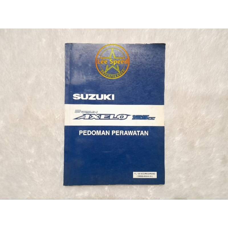 Jual Buku Pedoman Perawatan Suzuki Shogun Axelo Original Shopee