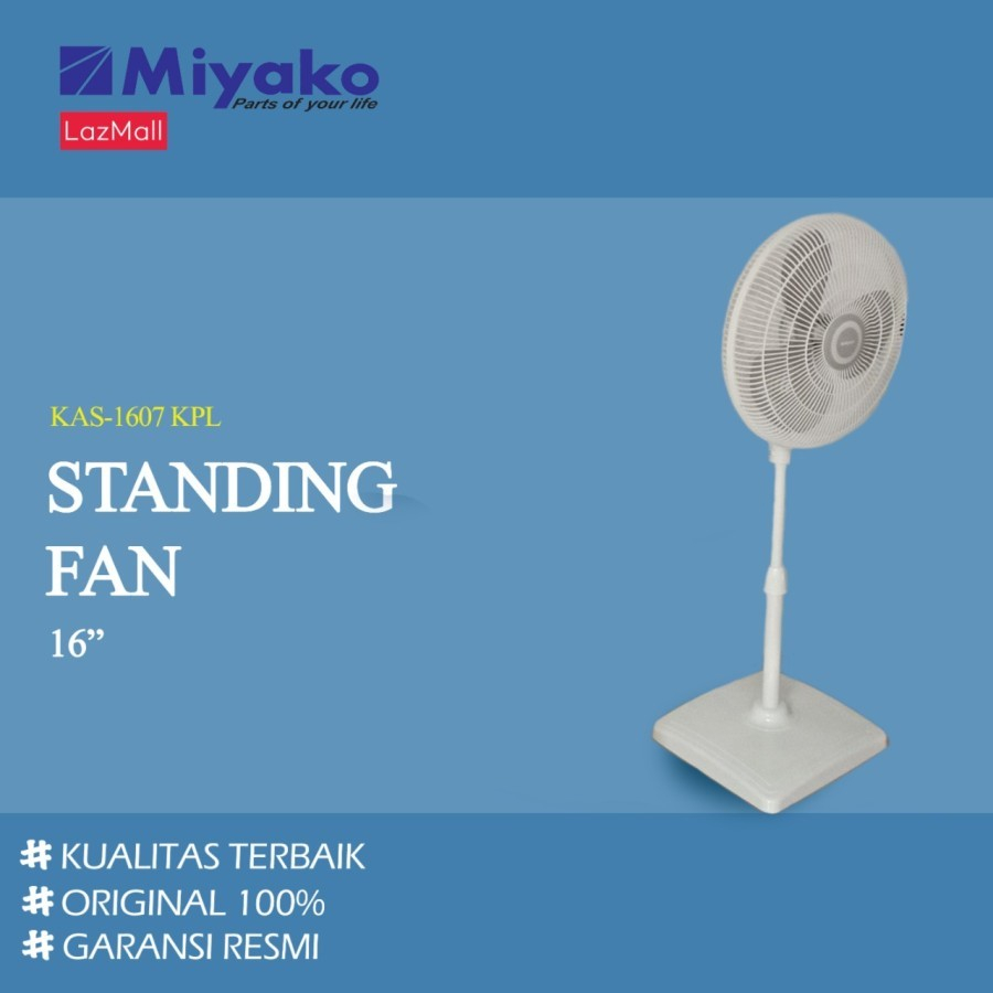 Jual KIPAS ANGIN MIYAKO STAND FAN 16 Inch KAS 1606 X 1607 KPL 1607