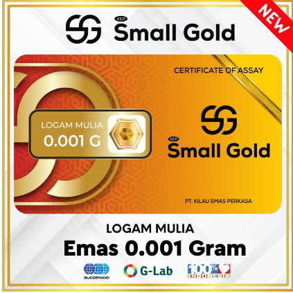 Jual Emas 0 001 Gram SMALL GOLD Pvc Mini Logam Mulia Baby Gold Mini