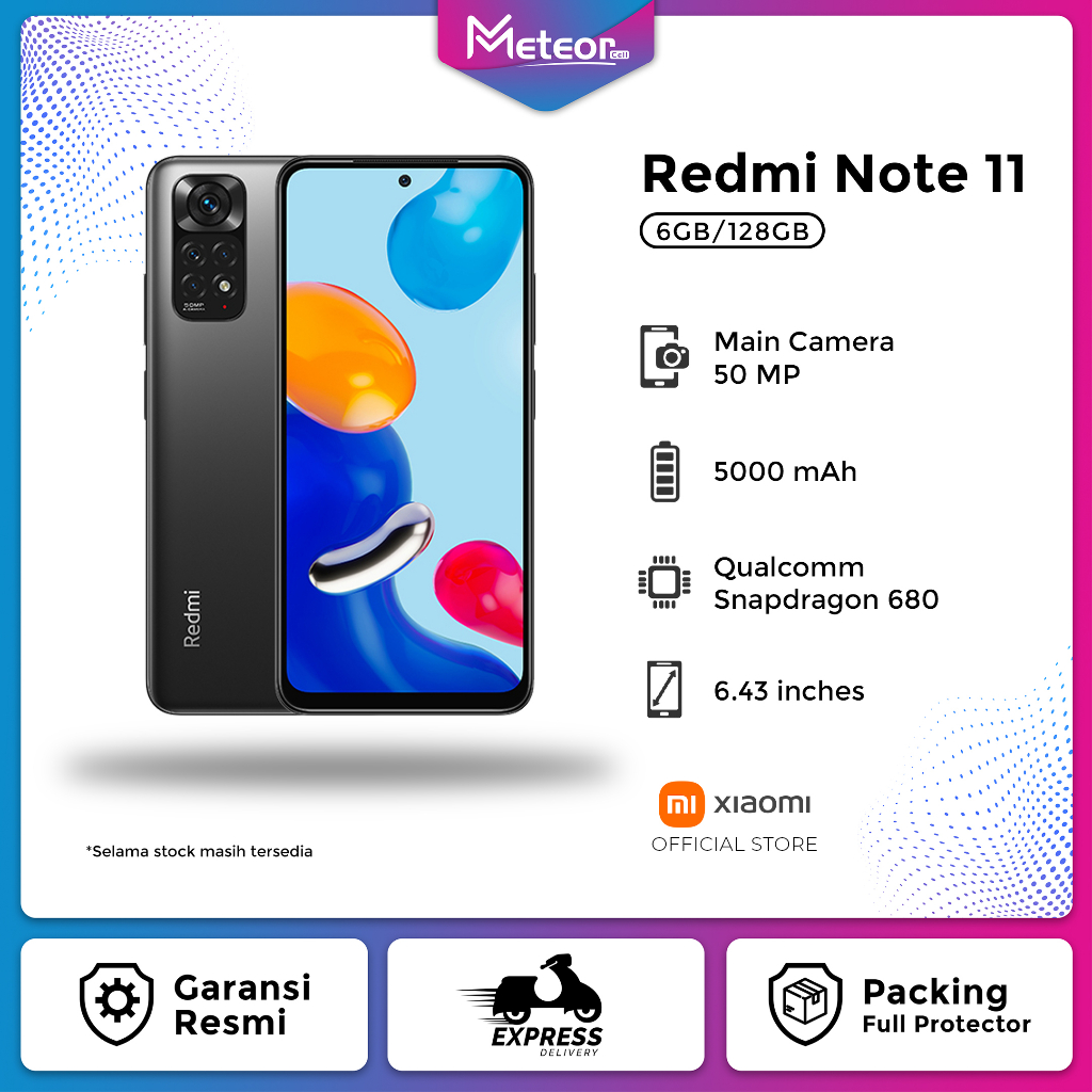 Jual Redmi Note 11 4 128 GB Garansi Resmi Xioami 15 Bulan INSTAN AREA