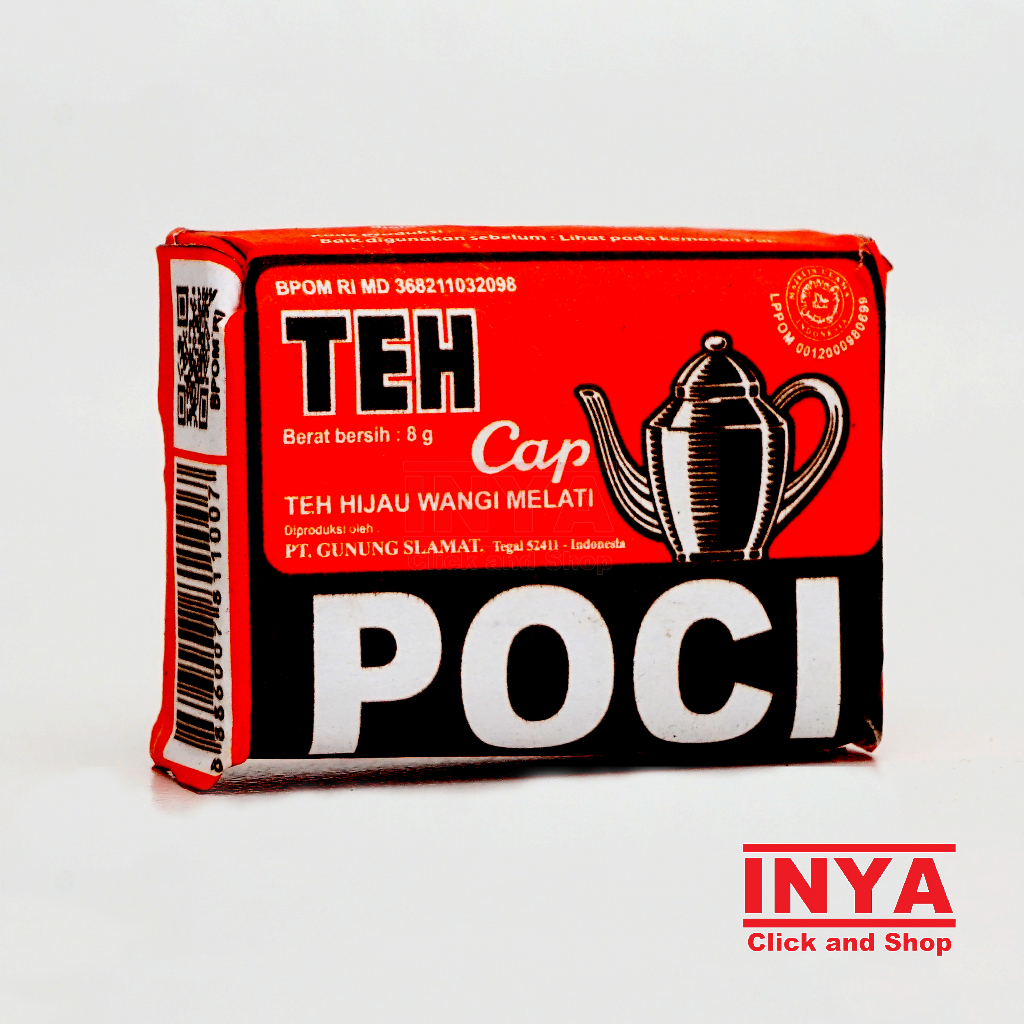 Jual Teh Cap Poci Teh Hijau Wangi Melati Poci Coklat Gr Daun Teh