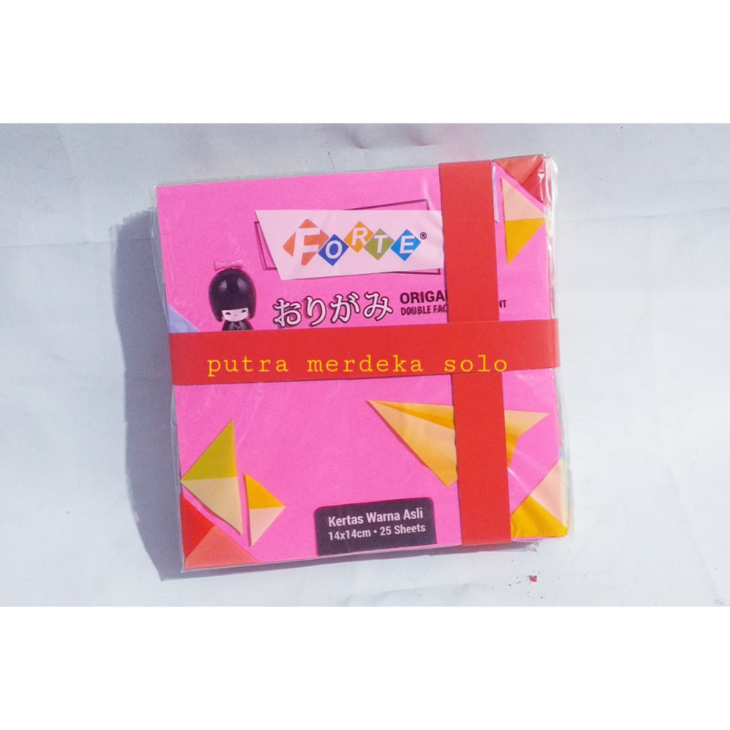 Jual Kertas Lipat Origami Forte Warna Bolak Balik Kertas Origami