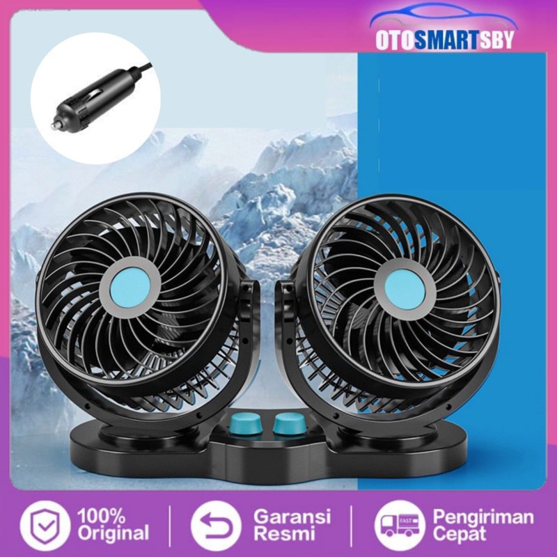 Jual Kipas Angin Mobil 12V 24V Doublle Headed Fan Aksesoris Mobil