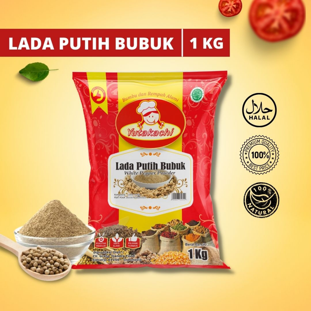 Jual Lada Putih Bubuk 1kg Yutakachi Murni Merica Bubuk Shopee Indonesia