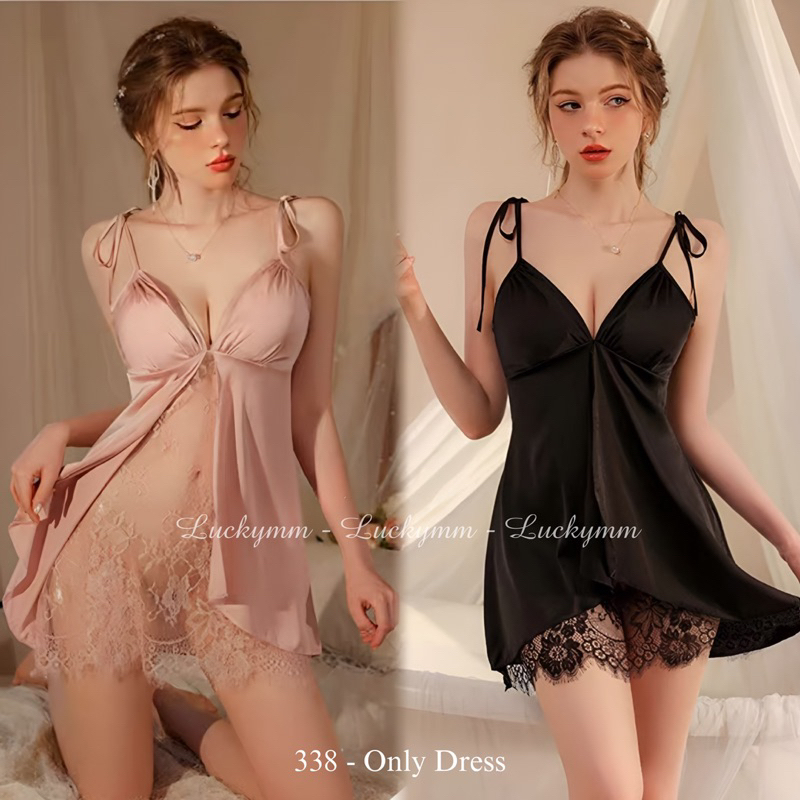 Jual Luckymm Lingerie Dress Satin Baju Tidur Lingerie Wanita Dewasa