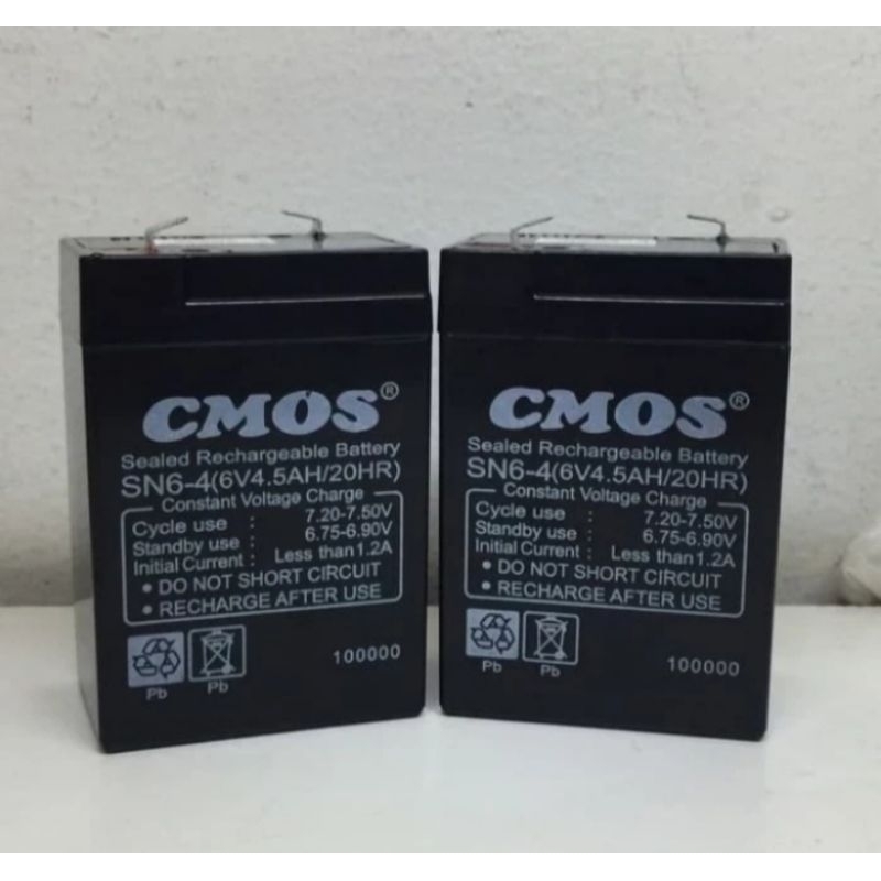 Jual CMOS BATTERY ACCU SN 6 4 BATTERY AKI KERING 6V 4 5AH Shopee