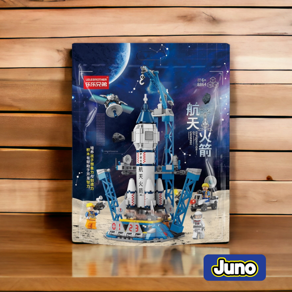 Jual JUNO Nano Block Brick Rocket Kotak Pesawat Ulang Alik Peluncuran